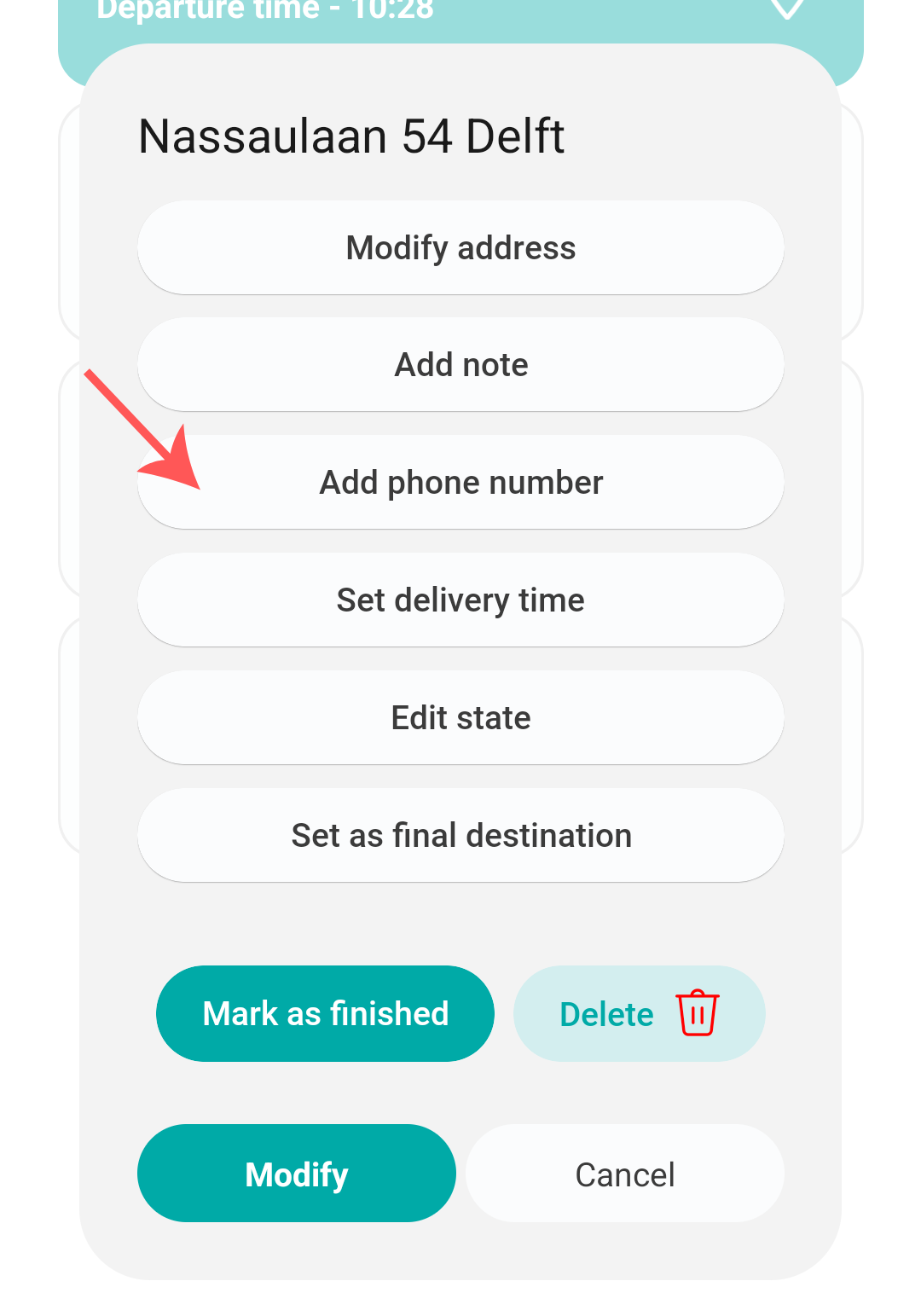 Click add phone number