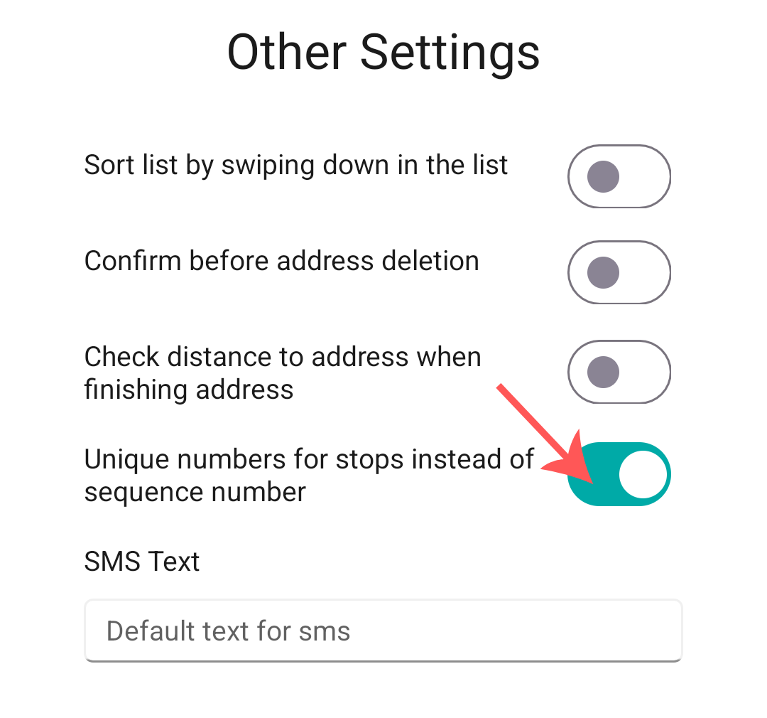 Enable unique numbers for stops instead of sequence numbers