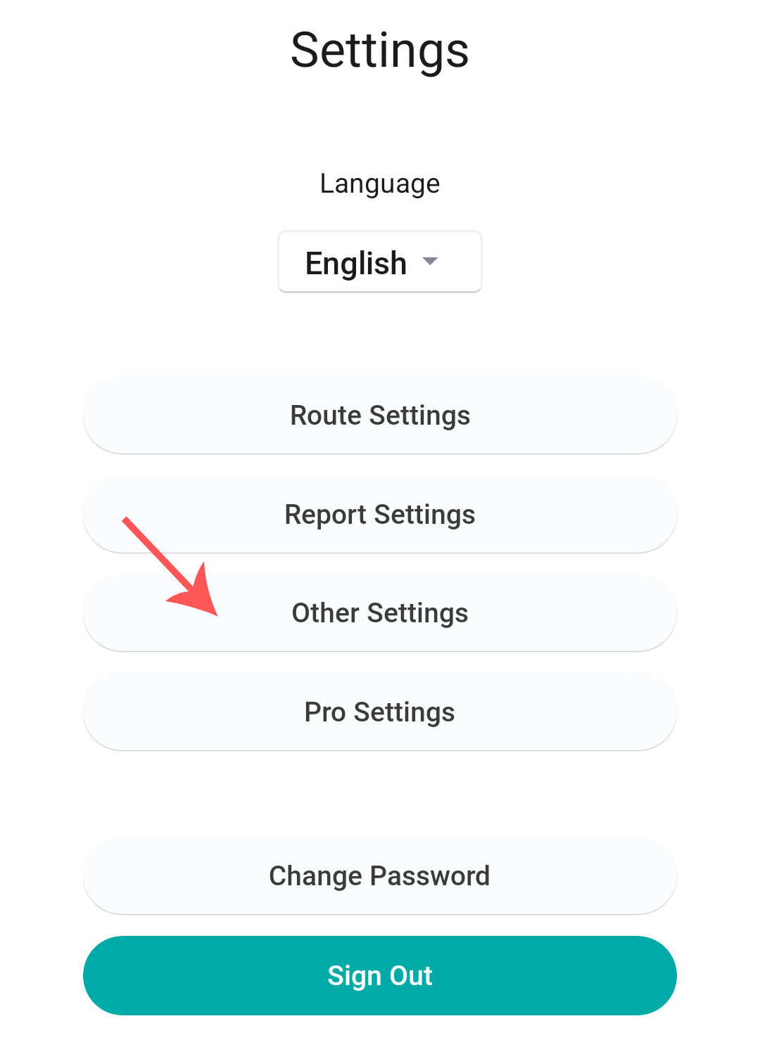 Click on other settings