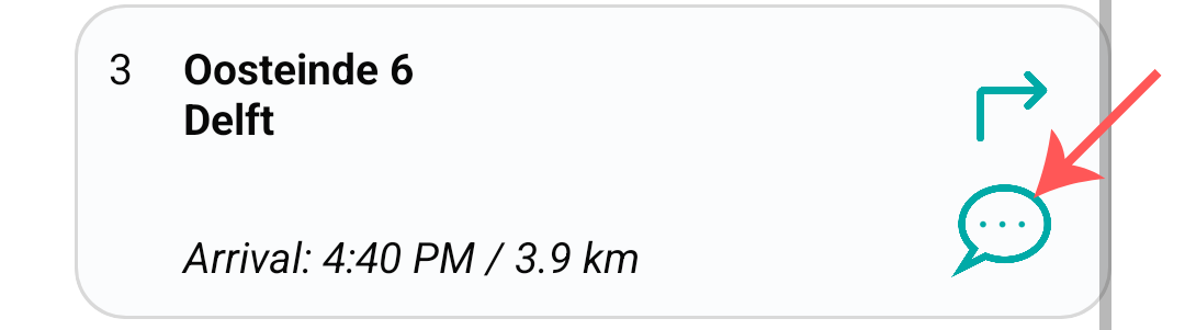 SMS button appears on an address when it contains a phone number