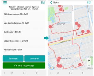 IBI update 1.9.9: overzicht route