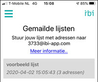 mail adressen naar IBI