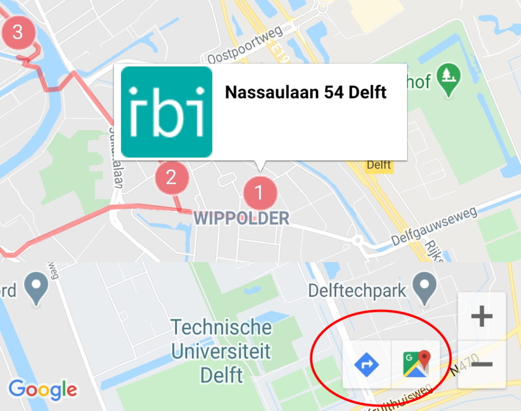 Map address - Android - selected