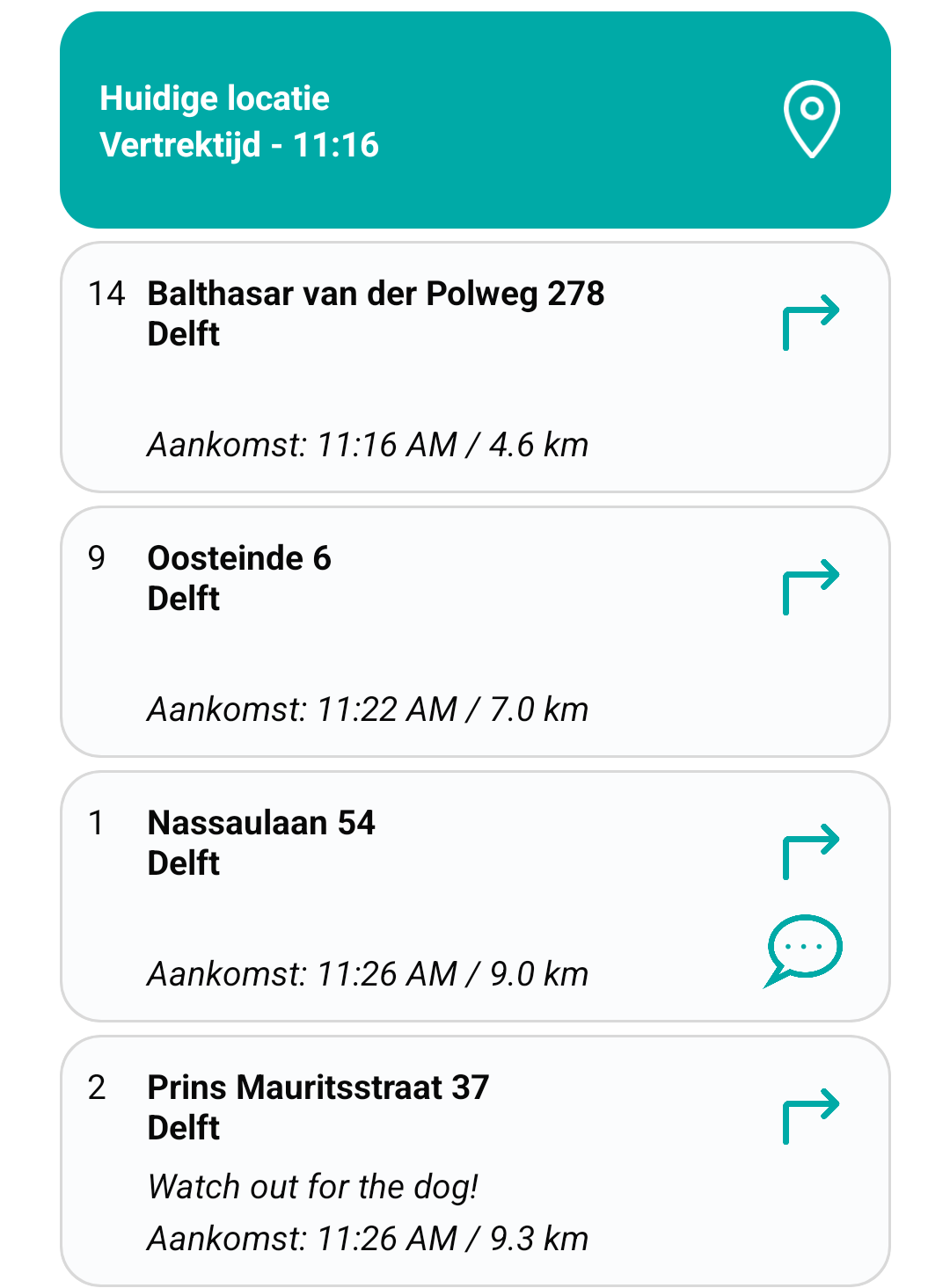 Adressen hebben nu een uniek nummer