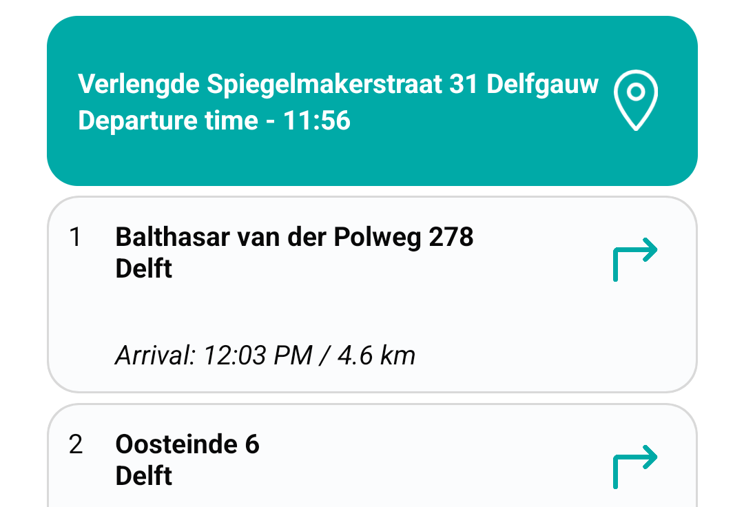 The current location block has changed
