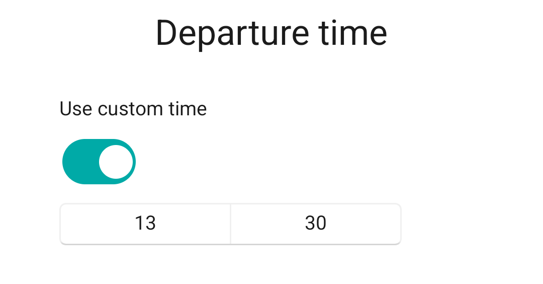 Enable and enter a custom time