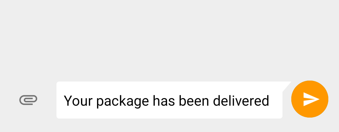 SMS text has been filled in automatically
