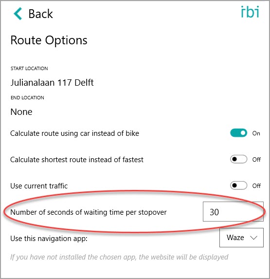 Set a time per stopover to get a better overal delivery or pick up time.
