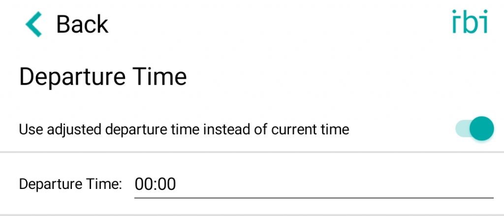 change departure time - en