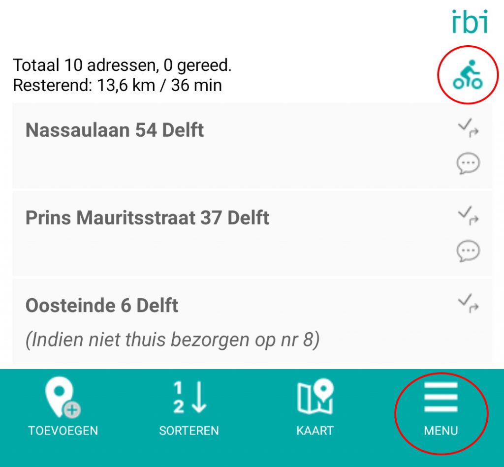 overzicht adressen - route opties small - new menu