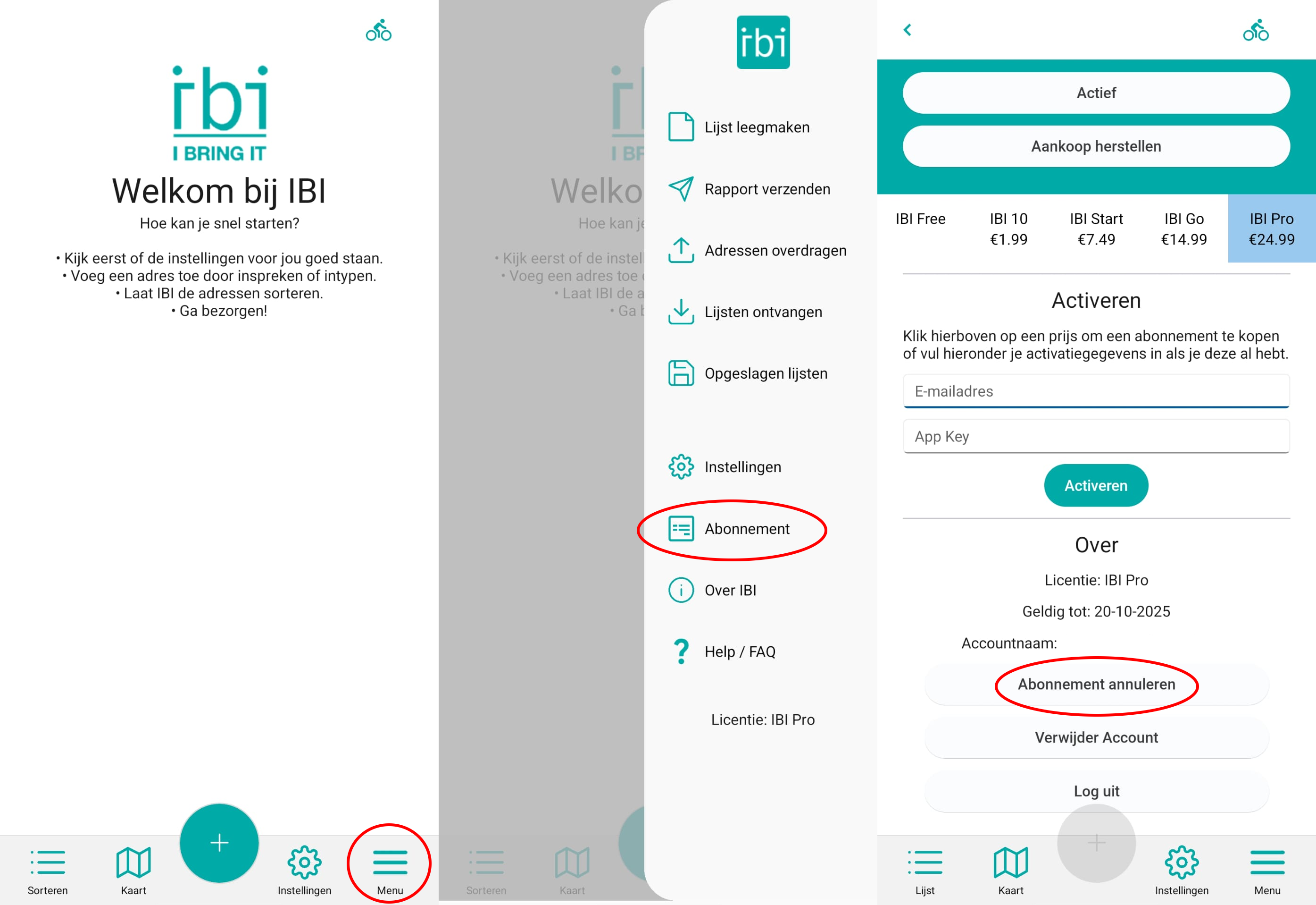 IBI paytium abonnement annuleren